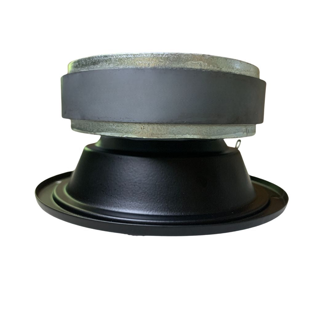 diodiy 4 inches midrange driver with bullet-shaped phase plug and sealed basket paper pulp dual fabric edge metal custom speaker personalized loudspeaker design high quality professional and affordable component special design black and sliver