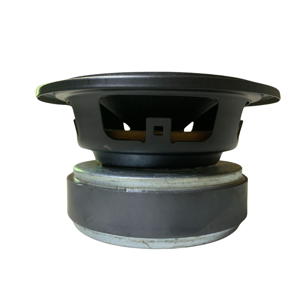 diodiy 4 inches midrange driver with bullet-shaped phase plug paper pulp dual fabric edge metal custom speaker personalized loudspeaker design high quality professional and affordable component black sliver