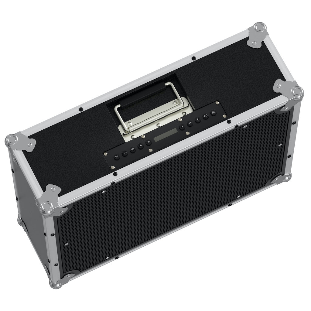 diodiy dj box professional music box speaker large woofer and two tweeters inside black with sliver edge powerful and adjustable sound advanced sound system customizable