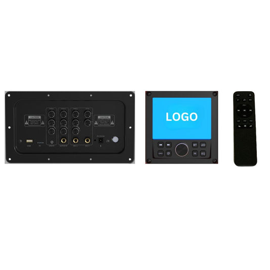 diodiy Adv. Solution 1: 2.1 Amplifier Board + LCD screen + Remote Control perfect sound system with various customizable options speaker design uniqueness and simple