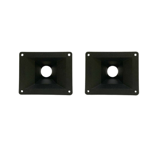 diodiy high quality horn tweeter rectangle black plastic compatible with 1 inch tweeter driver