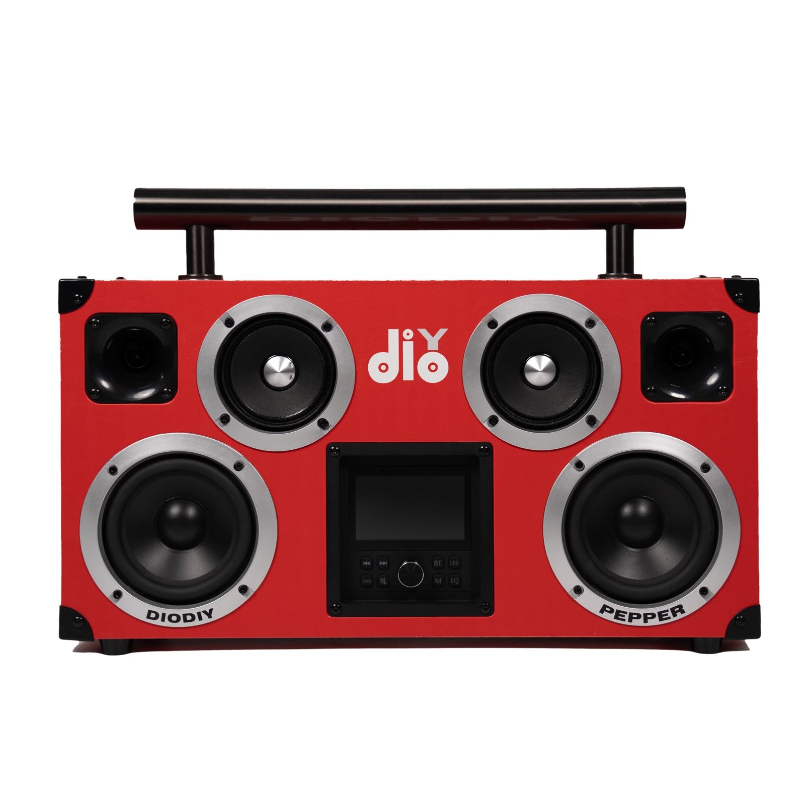 DIODIY PEPPER Speaker compact and powerful design with dual woofers that create immersive music experience portable bluetooth speaker three unique equalizers fully customizable dealers' top choice create powerful sound bring the power of sound to life